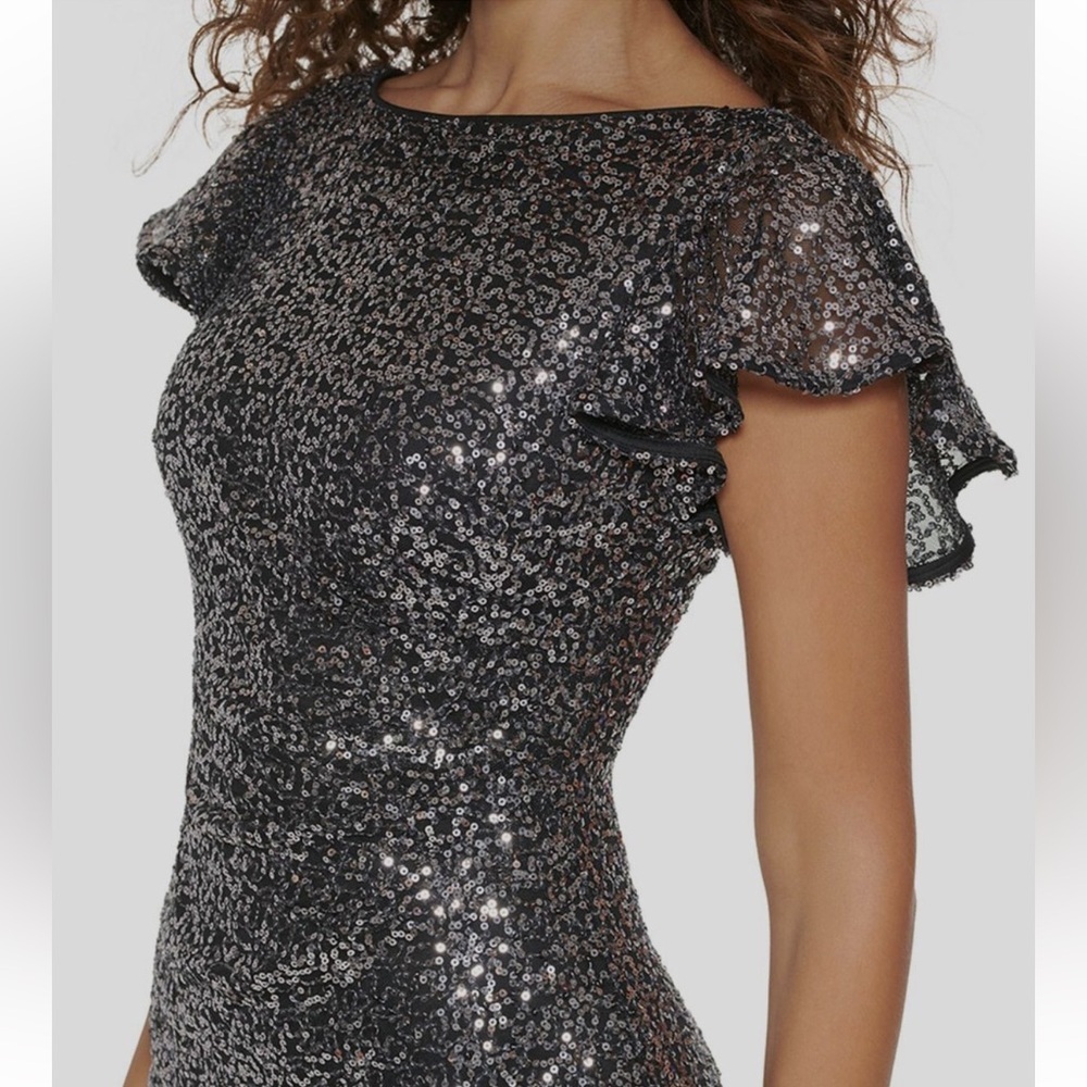 New Jessica Howard Glittering Black Mini Dress Size 12P